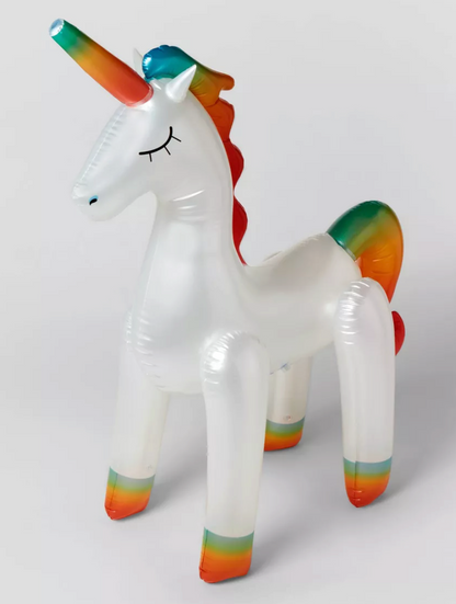 INFLABLE UNICORNIO CON ASPERSOR DE AGUA